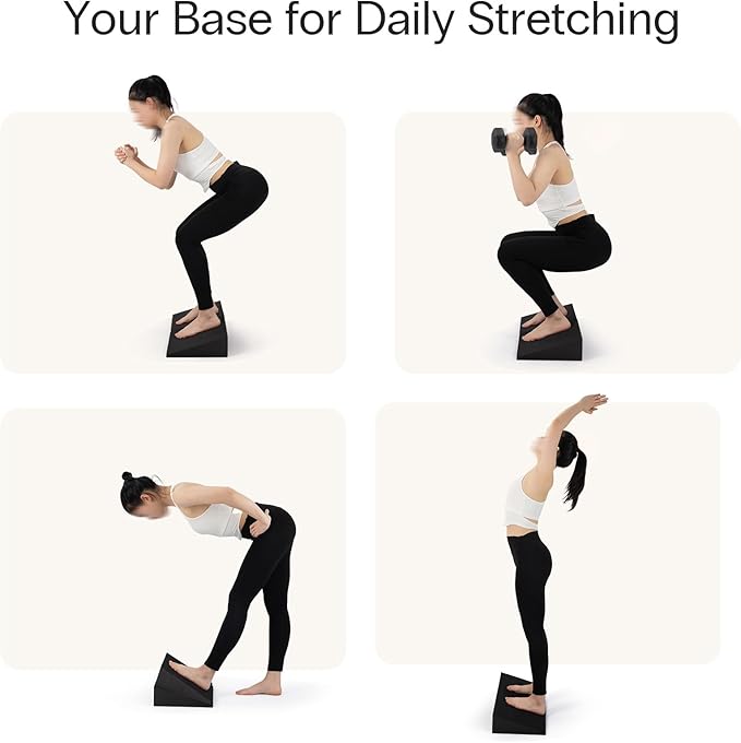 StrongTek XL Foam Yoga Wedge Blocks, Set of 2, 16.5° Incline Slant Boards for Single or Dual Use, Stretching, Squats, Physical Therapy, Calf & Achilles Support, Balance & Rehab, 13" × 12.75" × 3.75"