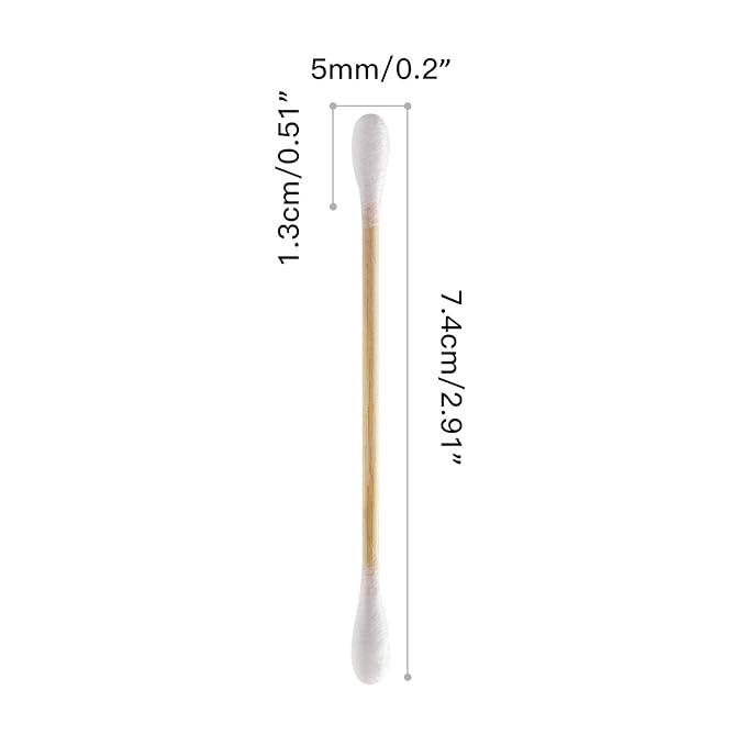 Bamboo Cotton Swabs - 2000 Count - FSC Certified and PETA Approved, Eco Friendly Double Tips, Plastic Free Ear Sticks, All Natural 100% Biodegradable Organic Cotton Buds by Isshah