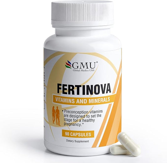 Fertinova - Premium Preconception Vitamins & Pregnancy Support, Prenatal Vitamins for Women, Fertility Supplements for Women, Needed Prenatal Choline Supplements - 90 Capsules