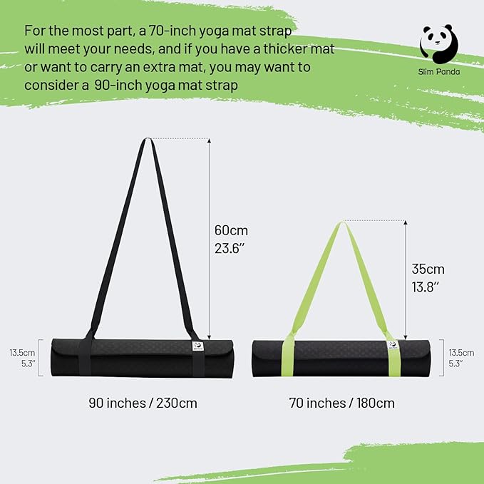 Slim Panda Yoga Mat Straps for Carrying, Adjustable Yoga Mat Carrier, Yoga Mat Sling(Yoga Mat Not Included)