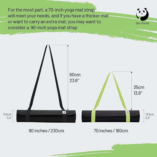 Slim Panda Yoga Mat Straps for Carrying, Adjustable Yoga Mat Carrier, Yoga Mat Sling(Yoga Mat Not Included)