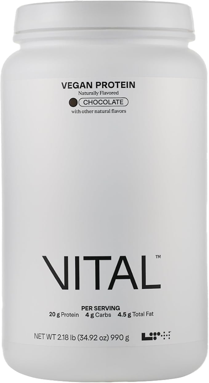 LTH Vital Vegan Protein - Trusted by Life Time Members - Plant-Based Protein Powder - Made from Pea Protein - Supports a Healthy Immune System - Gluten Free & Soy Free - Chocolate, 30 Servings