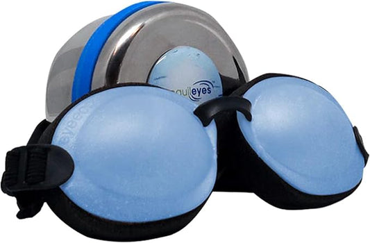 Eye Eco Tranquileyes Mini Sleep Eye Mask – Dark Eye Mask for Dry, Irritated Eyes - Soft Comfort Eye Shade - Adjustable Straps Creates Darkness – Travel, Nap, Sleep – Blue, Not One-Size-Fits-All