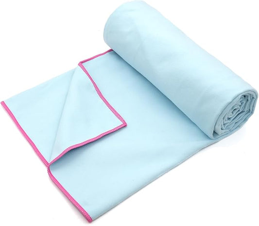 Eunzel Hot Yoga Towel Non-Slip Yoga Mat Towel Ultra-Absorbent Microfiber Towel for Hot Yoga, Pilates，Bikram and Workout 26.5"x 72"
