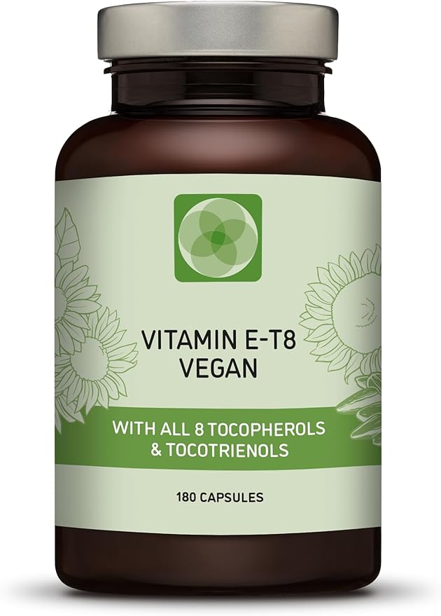 Unique Vegan Formula with All 8 Tocopherols and Tocotrienols Vitamin E – Contains no PAH’s, Heavy Metals, Contaminants or Preservatives - Certified Sustainable - Hair, Scars and Skin (180)