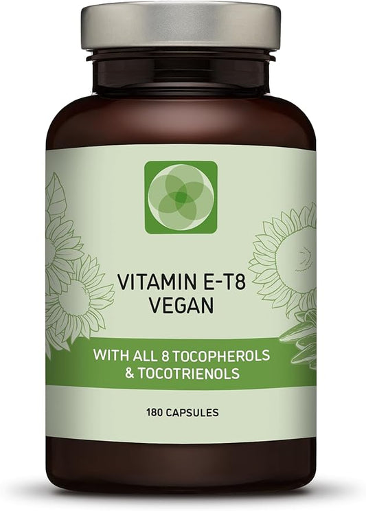 Unique Vegan Formula with All 8 Tocopherols and Tocotrienols Vitamin E – Contains no PAH’s, Heavy Metals, Contaminants or Preservatives - Certified Sustainable - Hair, Scars and Skin (180)