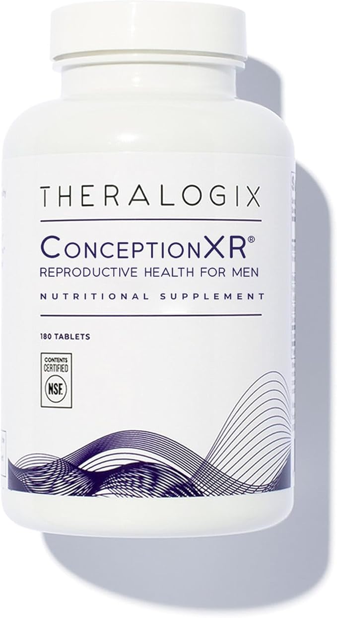 Theralogix ConceptionXR Reproductive Health For Men, Men's Preconception Vitamins for Fertility Support, Male Fertility Supplements for Sperm Health, NSF Certified - 180 Tabs (90-Day Supply), Unflavor