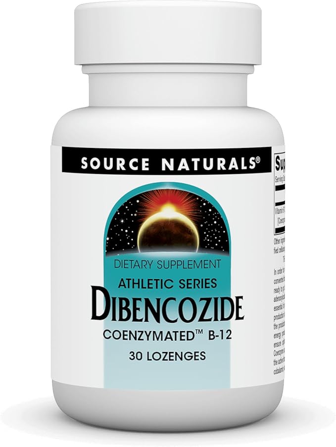Source Naturals Dibencozide - Coenzymated B-12 Athletic Series, Quick Dissolving Dietary Supplement - 30 Lozenges