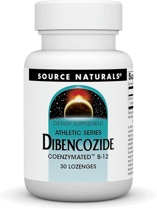 Source Naturals Dibencozide - Coenzymated B-12 Athletic Series, Quick Dissolving Dietary Supplement - 30 Lozenges
