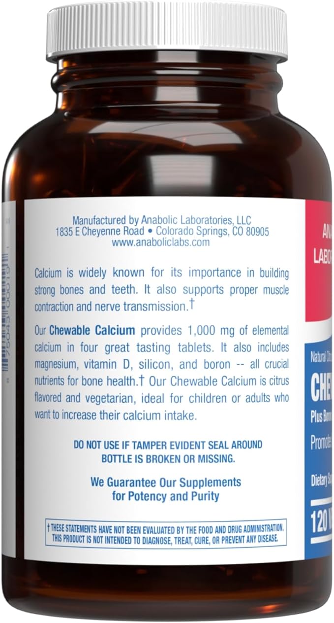 Chewable Calcium Supplement for Women - Clinical Bone Supplement with Chewable Calcium with Vitamin D Magnesium and Boron Complex for Bone Health & Strength Support - Made in The USA - 30 Servings