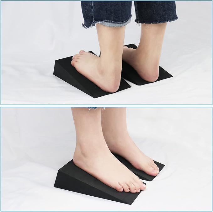 Foam Wedge Slant Board, 2-pcs Update Calf Stretcher, Squat Wedges for Yoga, Foot Rehabilitation and Stretching, and Physical Therapy