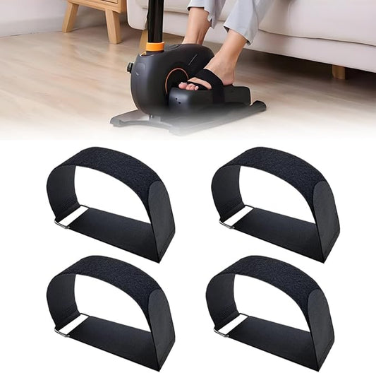 Non-Slip Adjustable Ellipse Pedal Straps, Secure Stability Leg Exerciser Bands for Seniors Adults, Under Desk Elliptical & Rowing Machine Accessories Home Office Fitness
