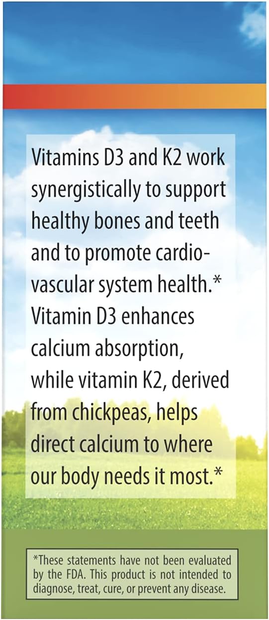 Carlson - Super Daily D3 + K2, 50 mcg D3 + 45 mcg MK-7, Heart & Bone Health, 90 Liquid Drops, 2.54 ml