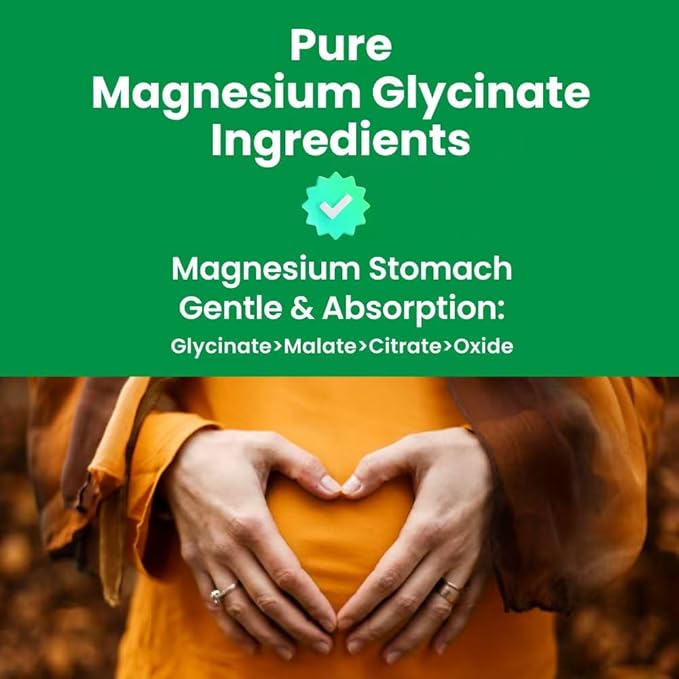 VHC Magnesium Glycinate 500mg Supplement Capsules, High Absorption- Gentle Form,Highly Purified Magnesium Mineral Supplements for Women & Men, 120 Caps, Made in USA