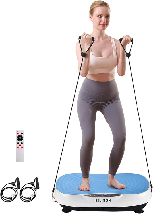 EILISON Glory Vibration Plate Exercise Machine - Lymphatic Drainage Whole Body Workout Vibration Platform, 99 Adjustable Speeds Power Shaping , Weight Loss Weight Loss, 350 lbs Capacity