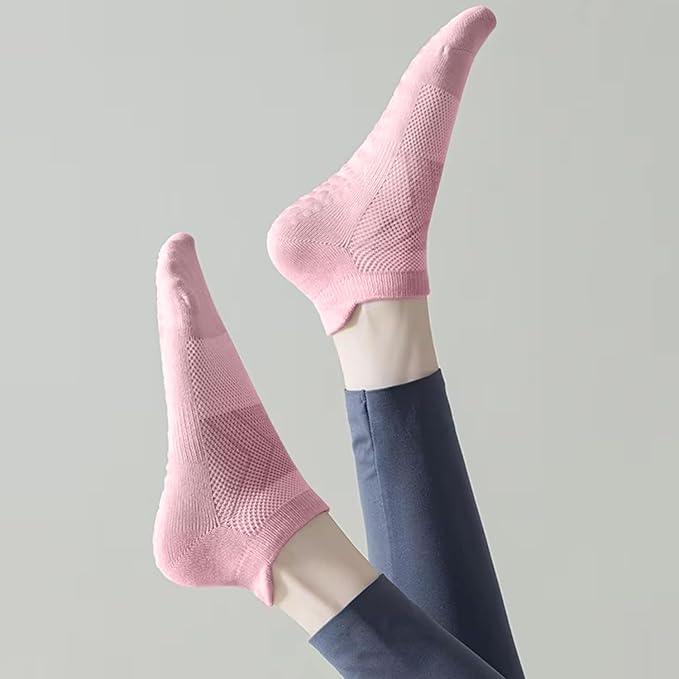 7 Pairs Pilates Socks with grips for Women- Non Slip, Ankle Yoga Socks for Yoga, Pilates, Ballet & Barre,Christmas gifts