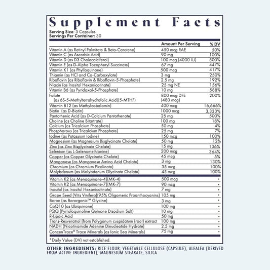 Womens Multivitamin, Hormone & Reproductive Health Support with CoQ10, Magnesium, PQQ & Antioxidants, 30 Servings
