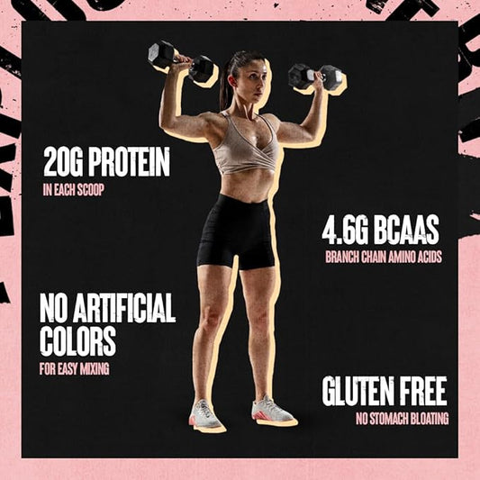 Animal 100% Whey Protein Powder – Whey Blend for Pre or Post Workout, Recovery, Anytime Low Sugar Protein Boost Meal Replacement with BCAA Branched Chain Amino Acids – New Flavor, Strawberry, 4 lb