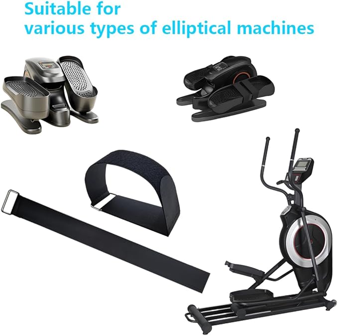 Non-Slip Adjustable Ellipse Pedal Straps, Secure Stability Leg Exerciser Bands for Seniors Adults, Under Desk Elliptical & Rowing Machine Accessories Home Office Fitness