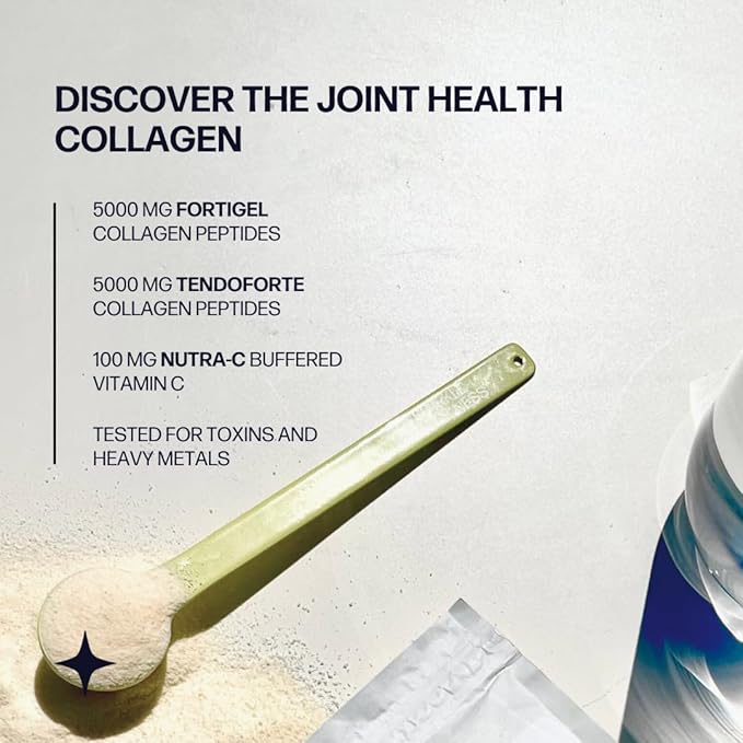 Sparkle Wellness FORTIGEL & TENDOFORTE Collagen Peptides | Collagen Powder with Calcium Ascorbate Vitamin C to Support Joint Mobility, Tendon & Ligament Health | Joint Boost (Mixed Berry) [30-Serves]