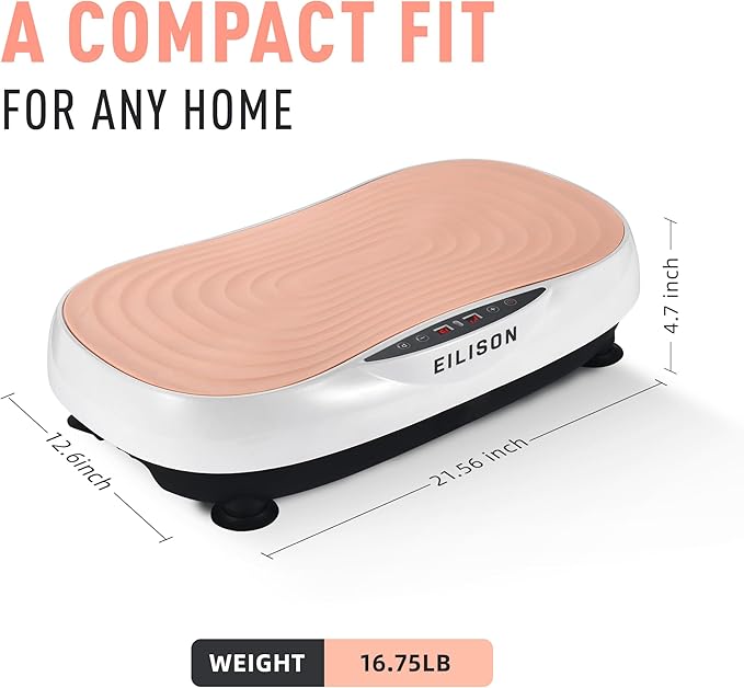 EILISON Glory Vibration Plate Exercise Machine - Lymphatic Drainage Whole Body Workout Vibration Platform, 99 Adjustable Speeds Power Shaping , Weight Loss Weight Loss, 350 lbs Capacity