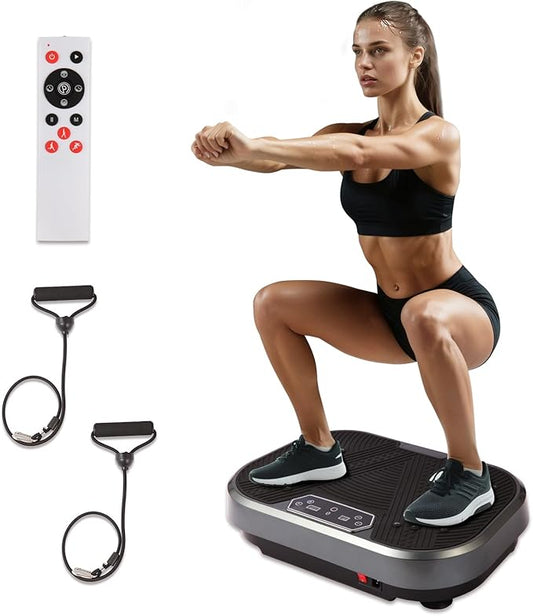 KRYLIX Vibration Plate Exercise Platform Fitness Platform Exercise Machine Vibrating Lymphatic Drainage Vibrating Platform Shaker for Weight Loss 120 Levels for Home