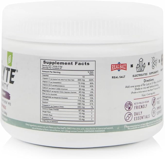 REDMOND Re-Lyte Immunity, Multivitamin Supplement Mix (BlackBerry)