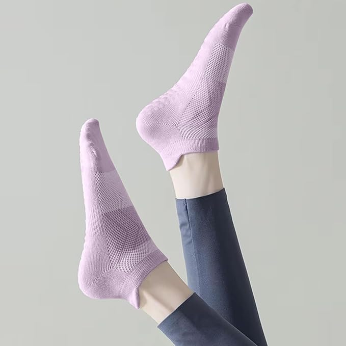 7 Pairs Pilates Socks with grips for Women- Non Slip, Ankle Yoga Socks for Yoga, Pilates, Ballet & Barre,Christmas gifts
