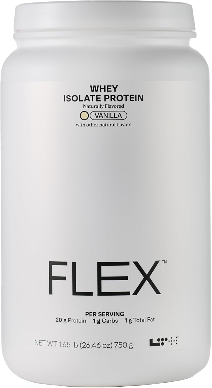 LTH Flex Whey Protein Isolate - Trusted by Life Time Members - Lactose-Free Protein Powder - NSF Certified for Sport - Low Fat, No Added Sugar & Low Carb - Vanilla (30 Servings)
