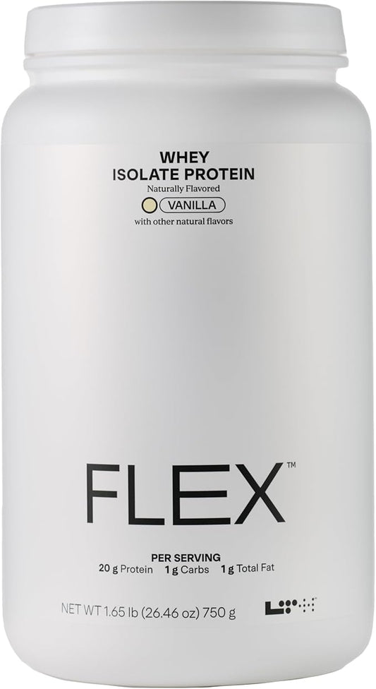 LTH Flex Whey Protein Isolate - Trusted by Life Time Members - Lactose-Free Protein Powder - NSF Certified for Sport - Low Fat, No Added Sugar & Low Carb - Vanilla (30 Servings)