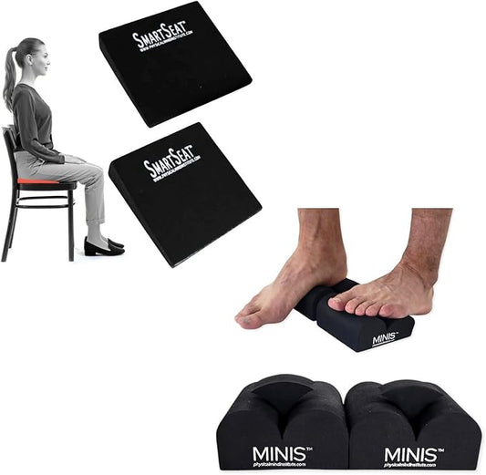 Bundle – Back Support Wedges + Parasetter Minis Foot Massager for Pain Relief, Posture, and Alignment