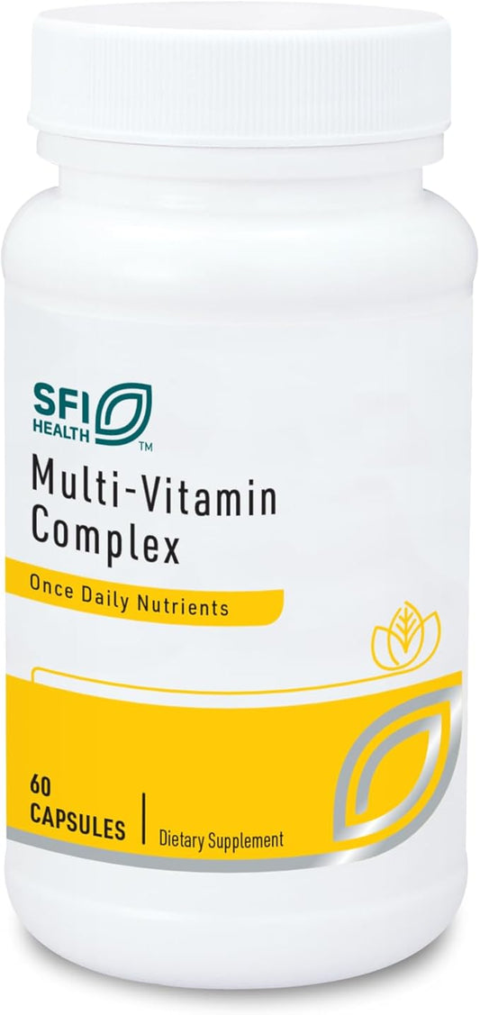 Klaire Labs SFI Health Multi-Vitamin Complex - Hypoallergenic Once-Daily Mineral-Free Multivitamin with Metafolin Folate, Vitamin B6 & B12 (60 Capsules)