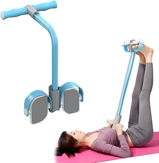 Multifunctional Pedal Puller,6-Tube Foot Pedals Resistance Band Pedal Pusher Resistance Rope Workout Tool for Abdomen, Waist, Arm and Leg