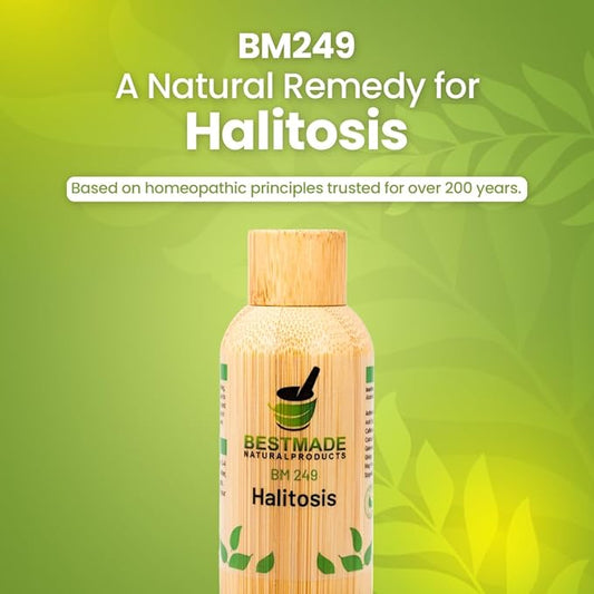 Bestmade Natural Products Halitosis, Natural Remedy for Bad Breath BM249 - Helps Improve Oral Health, Reduce Smelly Breath & Restore Healthy Bacteria in The Mouth, 30 mL Drops