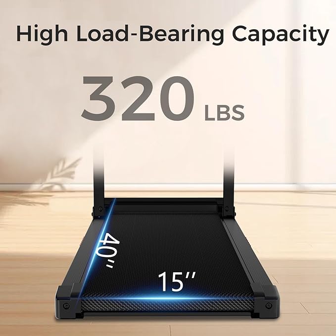 Treadmill with Handles, Walking Treadmills for Home Small Spaces, 3.0HP Walking Pad Treadmills with Handle Bar & LED Display, Treadmill with Desk Workstation for Home Office, 320 LBS Capacity