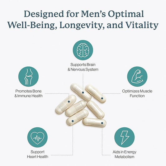 Dr. Fuhrman Multivitamin for Men + D3 Vitamin for Immune Support | Vegan Formula Men’s Multivitamin with B12 & Zinc | Whole Food multivitamin Packed with 17 Fruits & Veggies | Non GMO | 120 Capsule