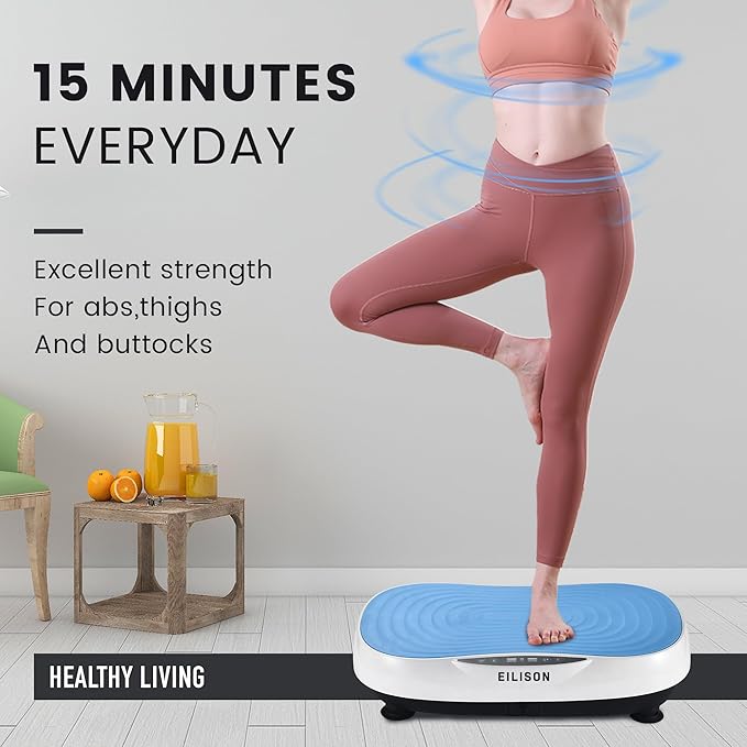 EILISON Glory Vibration Plate Exercise Machine - Lymphatic Drainage Whole Body Workout Vibration Platform, 99 Adjustable Speeds Power Shaping , Weight Loss Weight Loss, 350 lbs Capacity