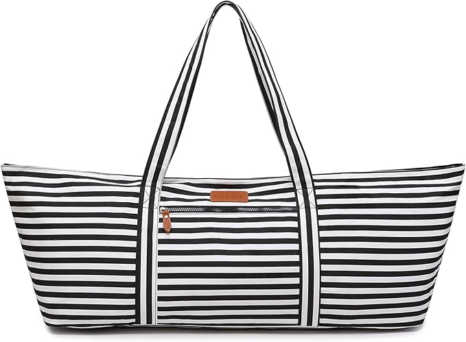 Large Yoga Mat Bag for Women Men, Travel Gym Bag for Pilates Office Beach Workout, Yoga Mat Tote Carrier with Mat Strap for 1/4" 1/2" Thick Exercise Yoga Mat
