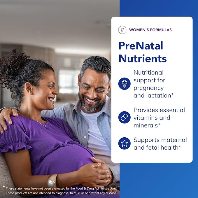 Pure Encapsulations PreNatal Nutrients - for Pregnancy & Lactation - Aids Energy & DNA Development* - with Folate, Choline & Iron - Gluten Free & Non-GMO - 120 Capsules