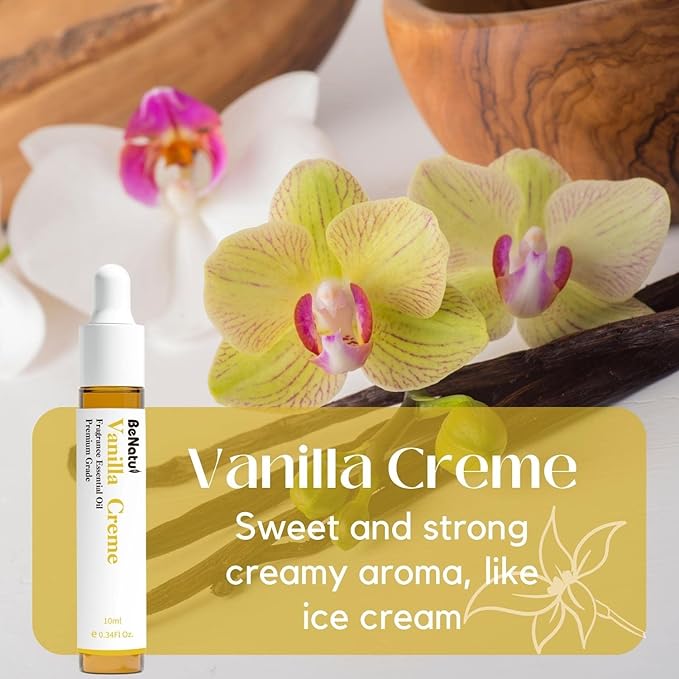 Benatu Fragrance Essential Oils Set for Diffuser (Vanilla, Citrus, Jasmine Scents), Premium Natural Home Perfume Gift for Aromatherapy, Candle, Soap Making, Bath, Room, Car 3 Packs