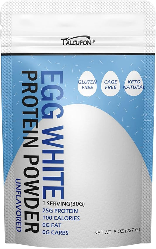 Egg White Protein Powder 8Oz Pasteurized No Additives, High Protein, Gluten-Free Ideal for Baking and Cooking, Unflavored 227G