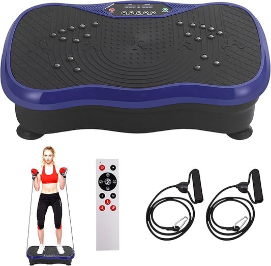 Vibration Plate Exercise Machine, Vibrating Plate Fitness Platform with Remote Control – Portable Vibration Plates for Lymphatic Drainage, Weight Loss, Toning, Recovery & Home Workouts
