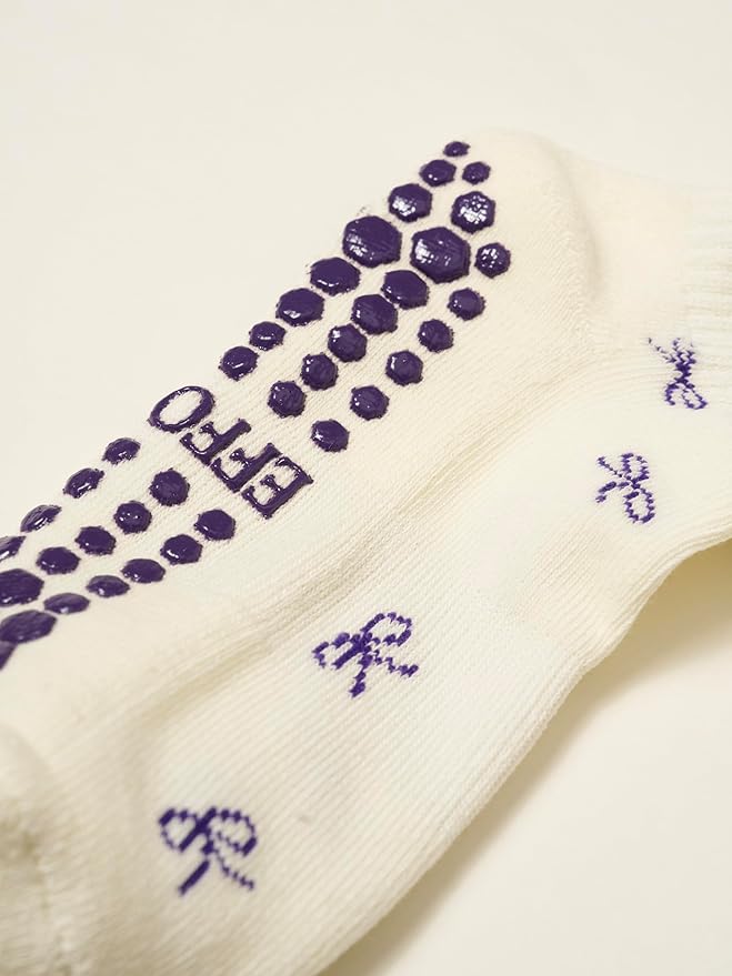 Shapes Studio Crew Half Calf Grip Socks, Cutest Fruits Pilates Socks, Ruffle socks, Non-Slip, Barre Yoga Fitness