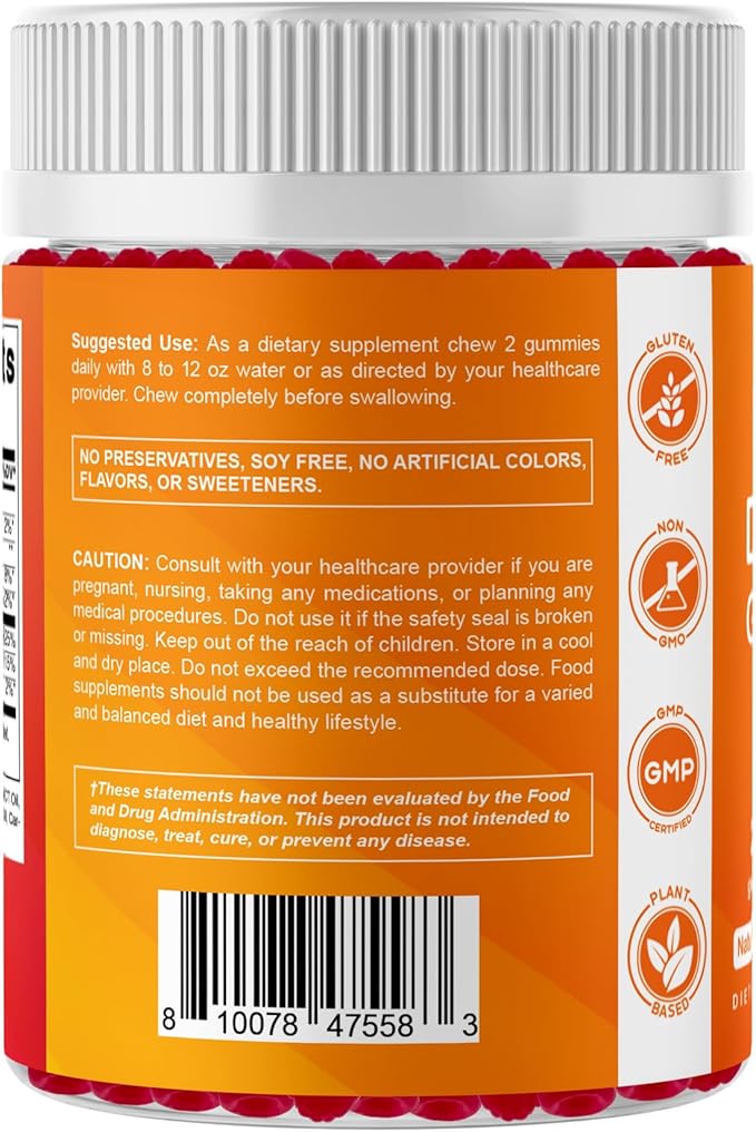 Vitamatic Vitamin D3 K2 with Calcium Gummies - 240 Count - Non-GMO, Gluten Free