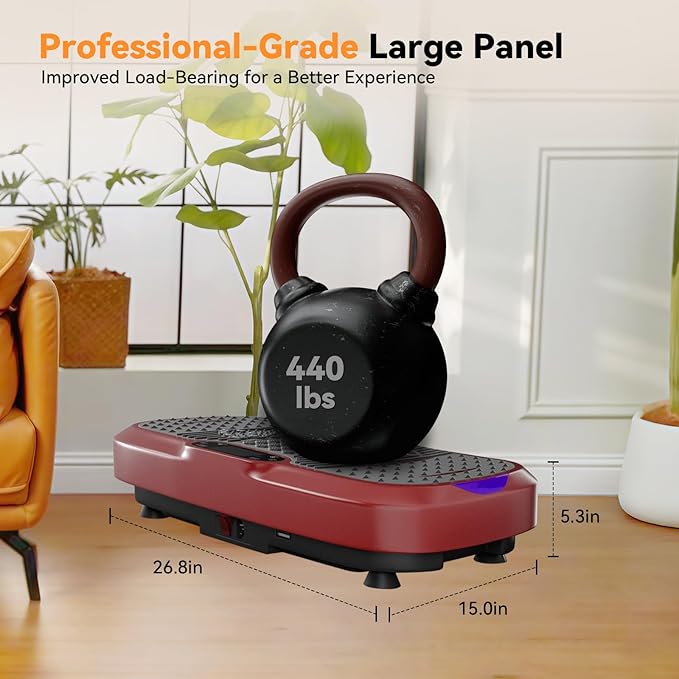 UCIN Vibration Plate Exercise Machine, Vibration Plate for Lymphatic Drainage, 330 Lbs Capacity Vibrating Plate for Weight Loss Home Fitness with Resistance Bands/Pilates Ball