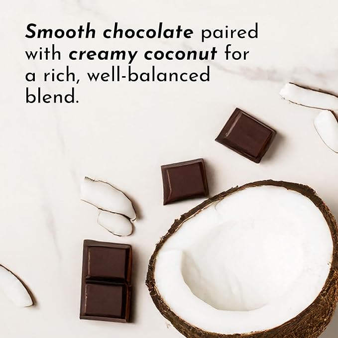 JUST INGREDIENTS Coconut Chocolate Protein Powder – 30-Serving Blend with 100% Grass-Fed Whey & Organic Plant Proteins – Creamy Coconut Cocoa Flavor – Supports Muscle Recovery, Energy*