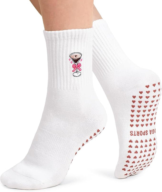 YeuG 4/6 Pairs Pilates Socks for Women - Non Slip Grip Socks for Yoga, Barre, Hospital, Barefoot