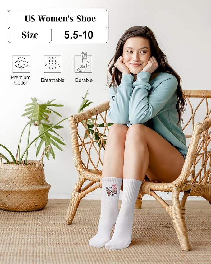 YeuG 4/6 Pairs Pilates Socks for Women - Non Slip Grip Socks for Yoga, Barre, Hospital, Barefoot