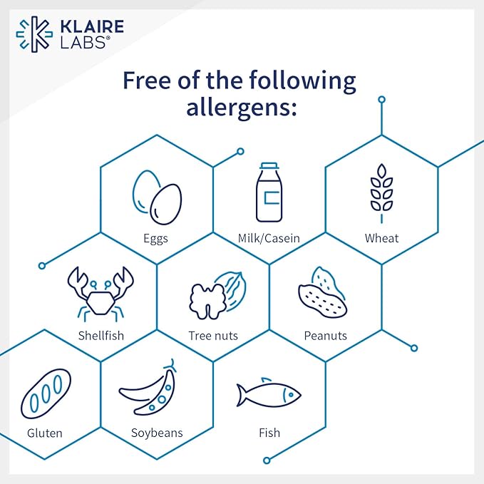 Klaire Labs SFI Health Multi-Vitamin Complex - Hypoallergenic Once-Daily Mineral-Free Multivitamin with Metafolin Folate, Vitamin B6 & B12 (60 Capsules)