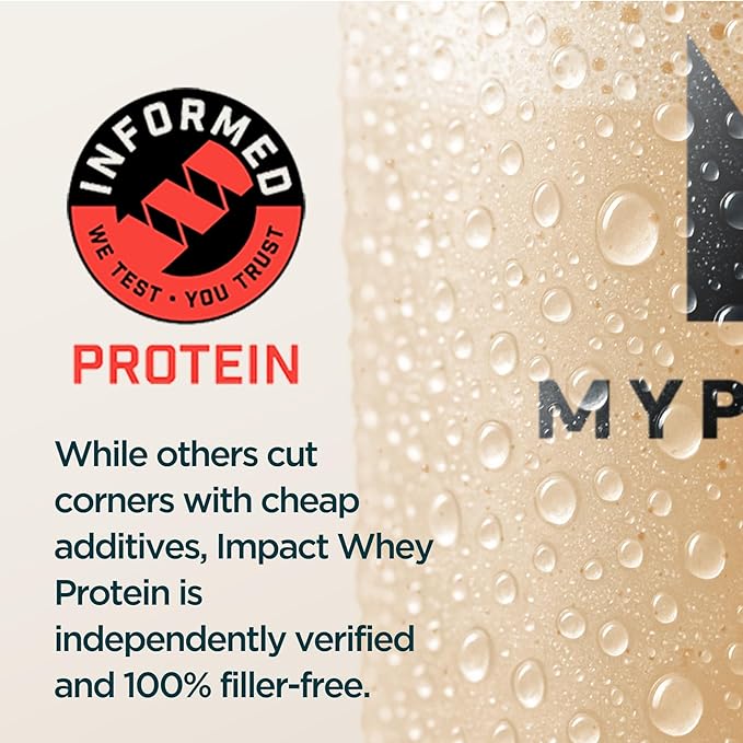 Myprotein Impact Whey Protein Isolate, 2.2 Lbs (40 Servings) Salted Caramel, 21g Protein & 6g BCAA Per Serving, Gluten-Free Shake for Muscle Strength & Recovery